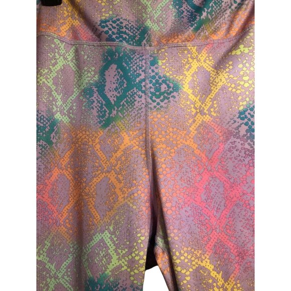 Multi Color Pro Player Yoga Stretch Workout Pants Diamond Scale Print Sz 3X - Picture 3 of 15